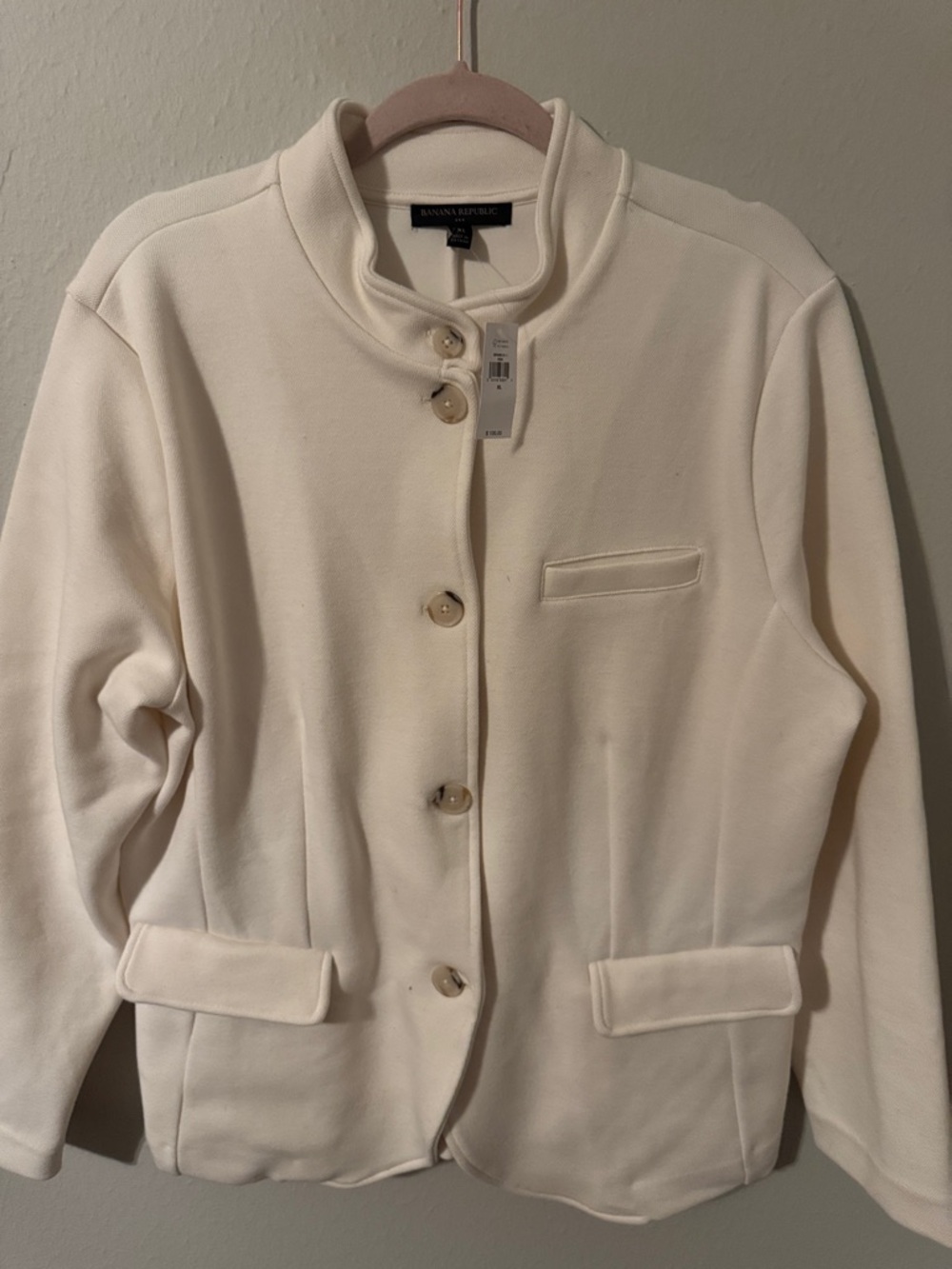 Banana Republic Women's Off-White Button Front Blazer
